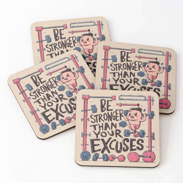 Item preview, Be Stronger Than Your Excuses designed and sold by Hairball-Pets.