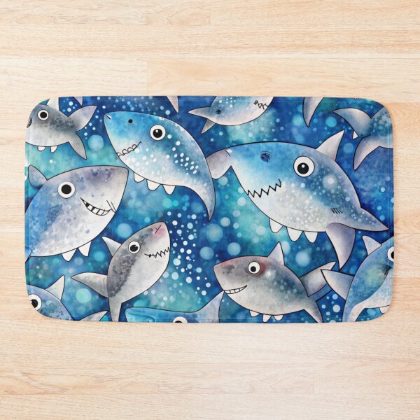 Item preview, Cute Sharks pattern designed and sold by ValentinaHramov.