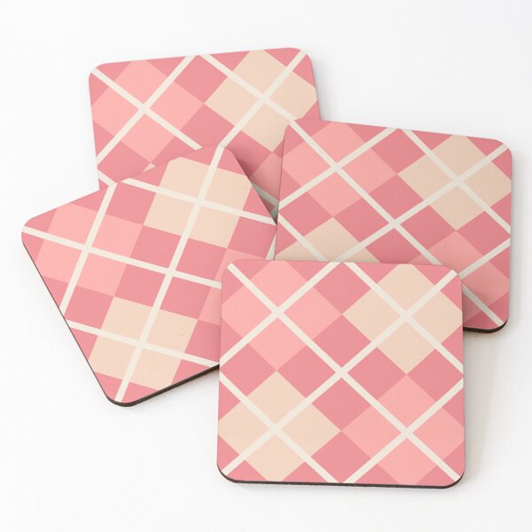 Item preview, Peach argyle check designed and sold by FrancesPoff.