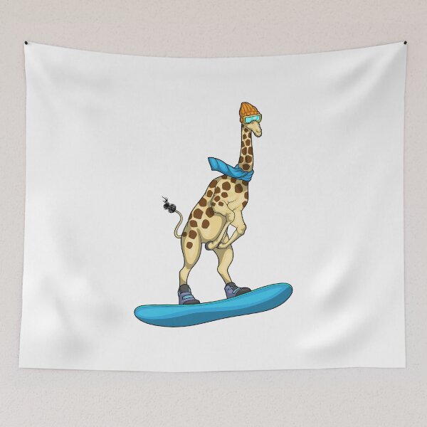 Item preview, Giraffe Snowboard Winter sports designed and sold by Snabdesign84.