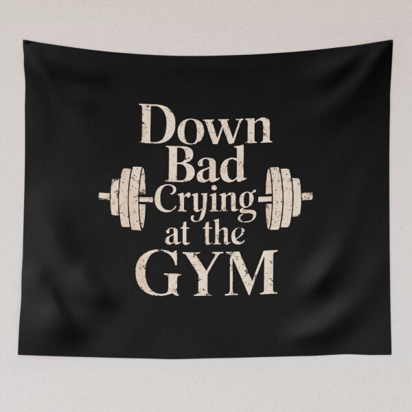 Item preview, Down Bad Crying At The Gym designed and sold by studiopekepeke.