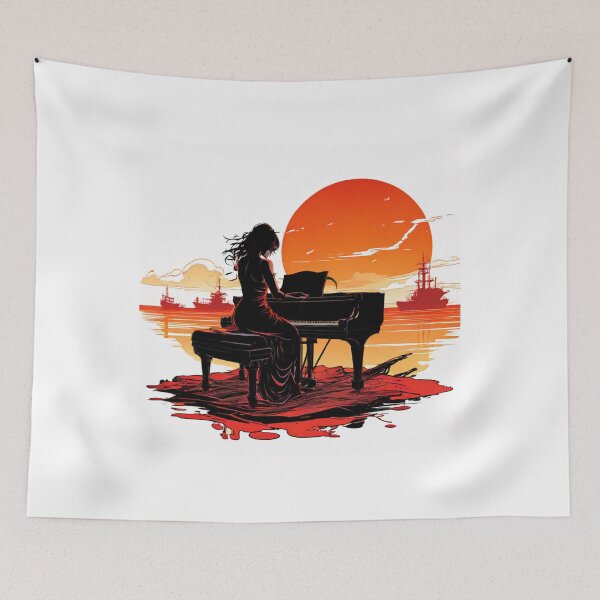 Item preview, Symphony of Sunset: A Woman and Her Music designed and sold by Colorful-Garden.