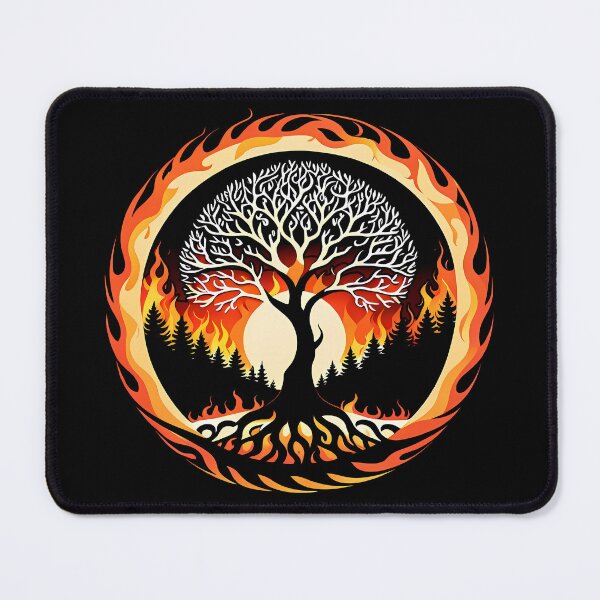 Item preview, Minimalist Fire Tree, Ai Generated Art designed and sold by ACC .