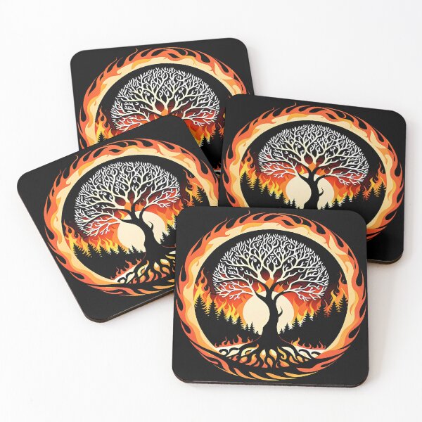 Item preview, Minimalist Fire Tree, Ai Generated Art  designed and sold by ACC .
