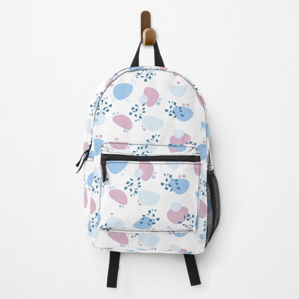 Item preview,  Pattern with abstract shapes and leaves in soft blue color designed and sold by Mariana Shymkovych.