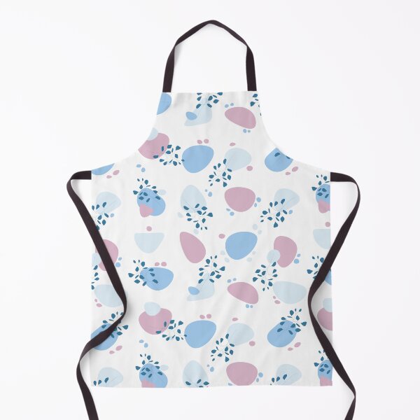 Item preview,  Pattern with abstract shapes and leaves in soft blue color designed and sold by Mariana Shymkovych.