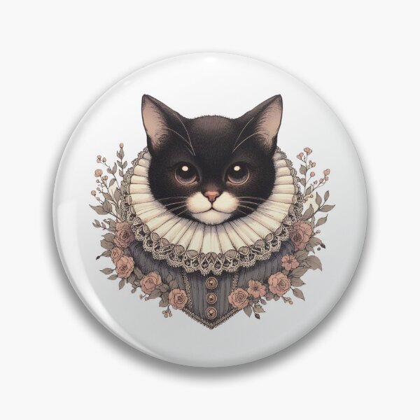 Item preview, Black Cat Wearing A White Ruff Collar designed and sold by JL-TEESHOP.