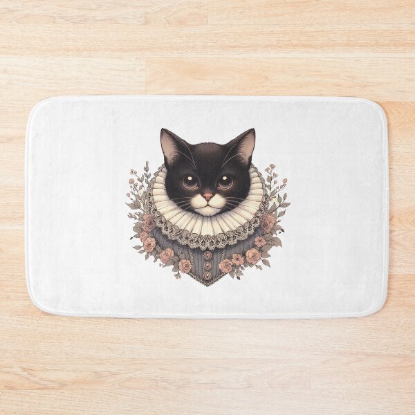 Item preview, Black Cat Wearing A White Ruff Collar designed and sold by JL-TEESHOP.