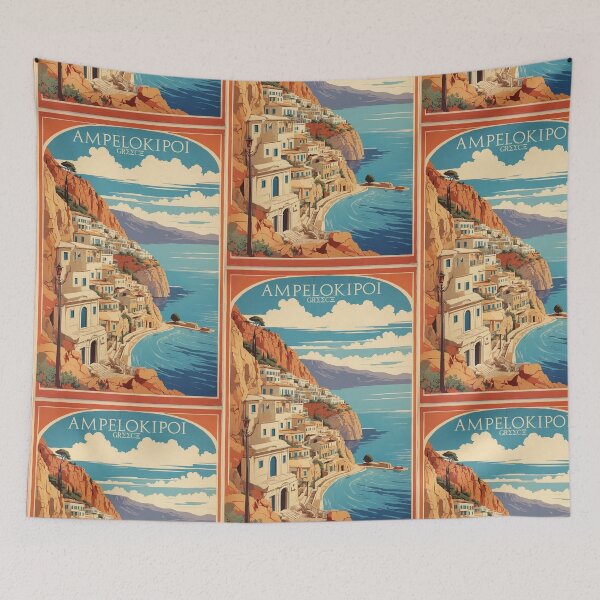 Item preview, Ampelokipoi Greece Vintage Travel Tourism  designed and sold by TravelersGems.