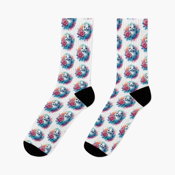 Item preview, A beautiful seal with a colorful background full of leaves and flowers around designed and sold by Marcoshop10.