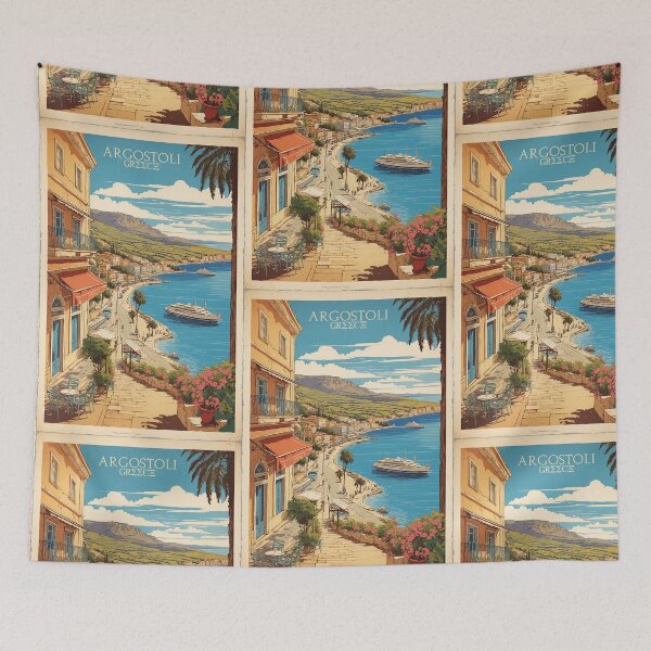 Item preview, Argostoli Greece Vintage Travel Tourism  designed and sold by TravelersGems.