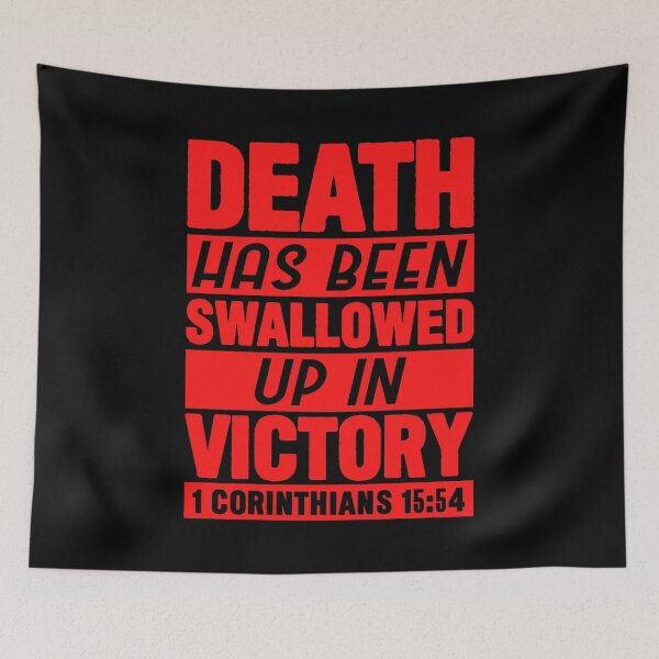 Item preview, 1 Corinthians 15:54 Death Has Been Swallowed Up In Victory designed and sold by plushism.