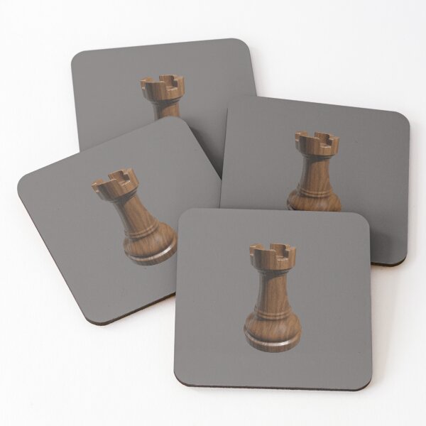 Item preview, Chess rook black made of wood designed and sold by trepiu.