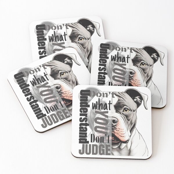 Item preview, Pitbull portre | Dont judge | BlackNWhite designed and sold by Twinmommy Store.