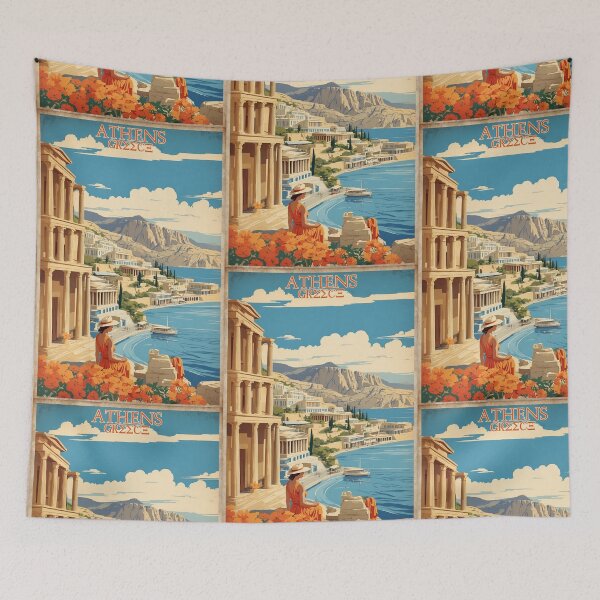 Item preview, Athens Greece Vintage Travel Tourism  designed and sold by TravelersGems.