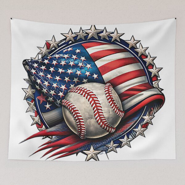 Artikelvorschau, Amerika Flagge und Baseball Ball entworfen und verkauft von Arextr.