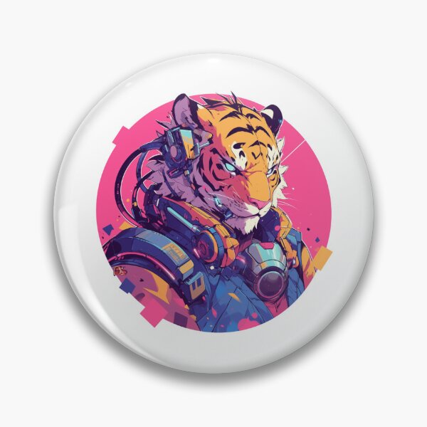 Item preview, Cyber Tiger // Aesthetic Tiger // Cool Animal // Cyber Animal // Future Animal Art // Animal Warrior // Animal Cute Art // Gaming Aesthetic stickers designed and sold by SMARTKIT  DESIGNAGENCY.
