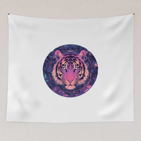 Item preview, Cyber Tiger // Aesthetic Tiger // Cool Animal // Cyber Animal // Future Animal Art // Animal Warrior // Animal Cute Art // Gaming Aesthetic stickers designed and sold by SMARTKIT  DESIGNAGENCY.