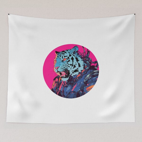 Item preview, Cyber Tiger // Aesthetic Tiger // Cool Animal // Cyber Animal // Future Animal Art // Animal Warrior // Animal Cute Art // Gaming Aesthetic stickers designed and sold by SMARTKIT  DESIGNAGENCY.