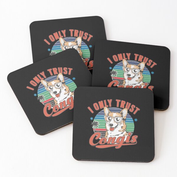 Item preview, I Only Trust Corgis Funny Dog Lover Typography Quote designed and sold by thedazzlingmonk.