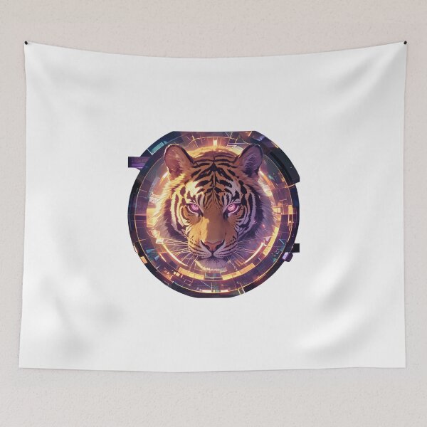 Item preview, Cyber Tiger // Aesthetic Tiger // Cool Animal // Cyber Animal // Future Animal Art // Animal Warrior // Animal Cute Art // Gaming Aesthetic stickers designed and sold by SMARTKIT  DESIGNAGENCY.