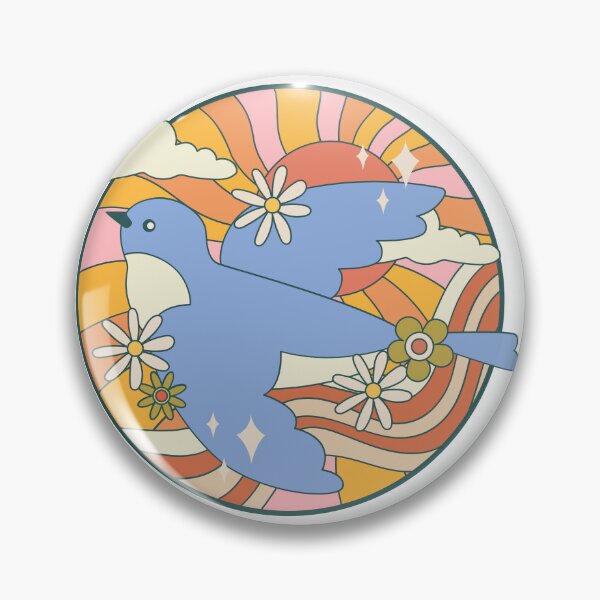 Item preview, Blue bird flying retro designed and sold by Tanseytees.