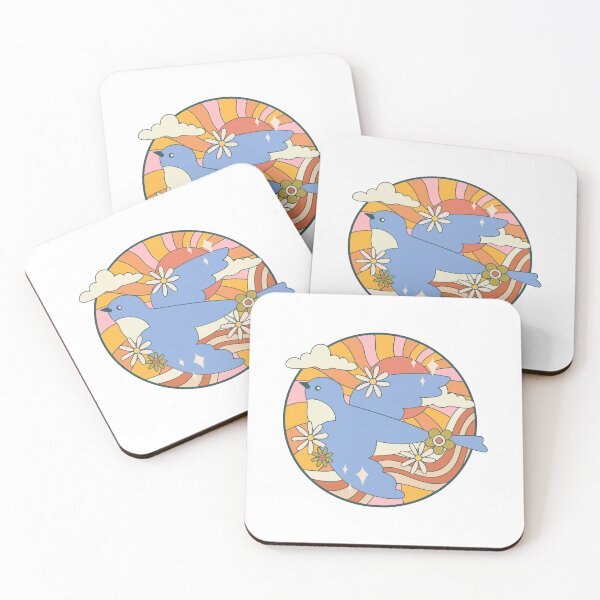 Item preview, Blue bird flying retro designed and sold by Tanseytees.