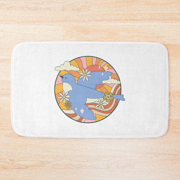 Item preview, Blue bird flying retro designed and sold by Tanseytees.