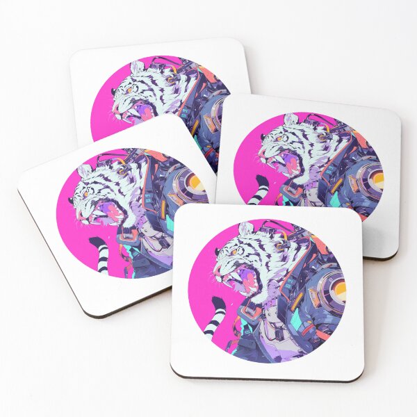 Item preview, Cyber Tiger // Aesthetic Tiger // Cool Animal // Cyber Animal // Future Animal Art // Animal Warrior // Animal Cute Art // Gaming Aesthetic stickers designed and sold by SMARTKIT  DESIGNAGENCY.