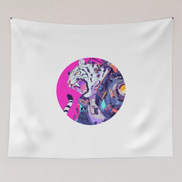 Item preview, Cyber Tiger // Aesthetic Tiger // Cool Animal // Cyber Animal // Future Animal Art // Animal Warrior // Animal Cute Art // Gaming Aesthetic stickers designed and sold by SMARTKIT  DESIGNAGENCY.