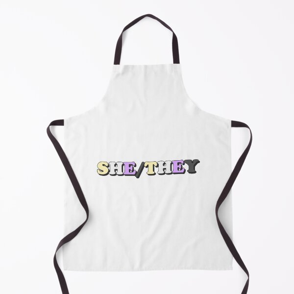 Item preview, she/they nonbinary pride flag pronouns designed and sold by wordswithfonts.