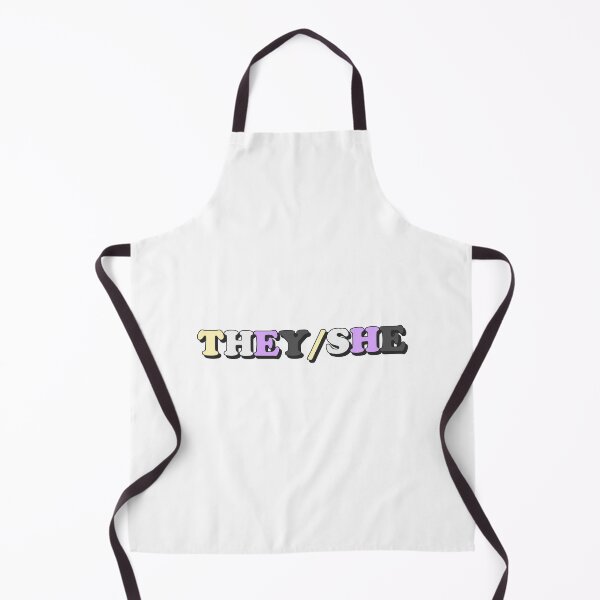 Item preview, they/she nonbinary pride flag pronouns designed and sold by wordswithfonts.