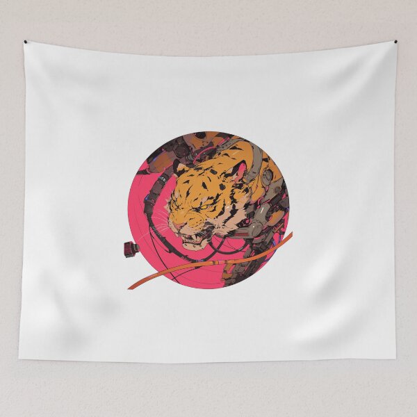 Item preview, Cyber Tiger // Aesthetic Tiger // Cool Animal // Cyber Animal // Future Animal Art // Animal Warrior // Animal Cute Art // Gaming Aesthetic stickers designed and sold by SMARTKIT  DESIGNAGENCY.