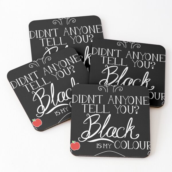 Item preview,  Black Is My Colour White Font English Spelling designed and sold by SibylaCarignan.