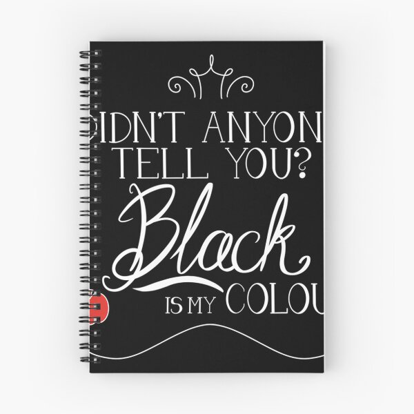Item preview,  Black Is My Colour White Font English Spelling designed and sold by SibylaCarignan.