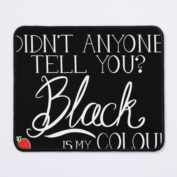 Item preview, Black Is My Colour White Font English Spelling designed and sold by SibylaCarignan.
