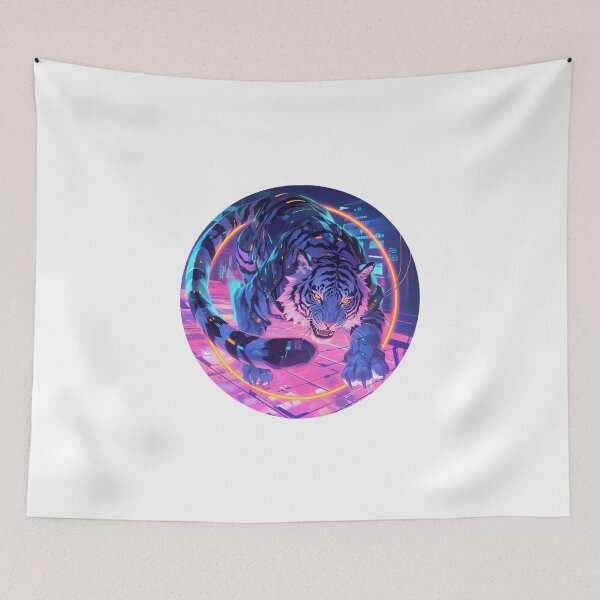 Item preview, Cyber Tiger // Aesthetic Tiger // Cool Animal // Cyber Animal // Future Animal Art // Animal Warrior // Animal Cute Art // Gaming Aesthetic stickers designed and sold by SMARTKIT  DESIGNAGENCY.