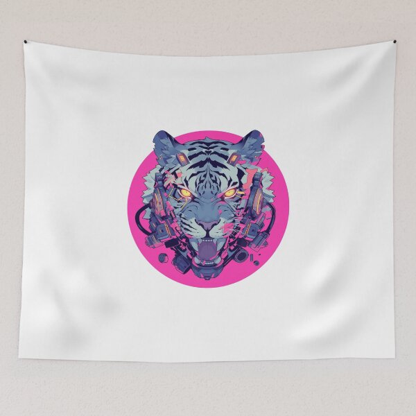 Item preview, Cyber Tiger // Aesthetic Tiger // Cool Animal // Cyber Animal // Future Animal Art // Animal Warrior // Animal Cute Art // Gaming Aesthetic stickers designed and sold by SMARTKIT  DESIGNAGENCY.