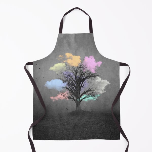 Item preview, Nubes pastel alrededor de un árbol desnudo oscuro - Ilustración de fantasía designed and sold by Dyrk Wyst Redbubble Shop.