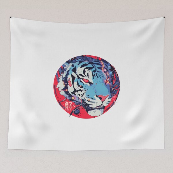 Item preview, Cyber Tiger // Aesthetic Tiger // Cool Animal // Cyber Animal // Future Animal Art // Animal Warrior // Animal Cute Art // Gaming Aesthetic stickers designed and sold by SMARTKIT  DESIGNAGENCY.