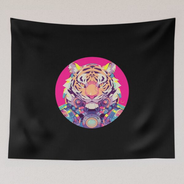Item preview, Cyber Tiger // Aesthetic Tiger // Cool Animal // Cyber Animal // Future Animal Art // Animal Warrior // Animal Cute Art // Gaming Aesthetic stickers designed and sold by SMARTKIT  DESIGNAGENCY.