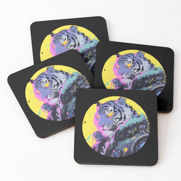 Item preview, Cyber Tiger // Aesthetic Tiger // Cool Animal // Cyber Animal // Future Animal Art // Animal Warrior // Animal Cute Art // Gaming Aesthetic stickers designed and sold by SMARTKIT  DESIGNAGENCY.
