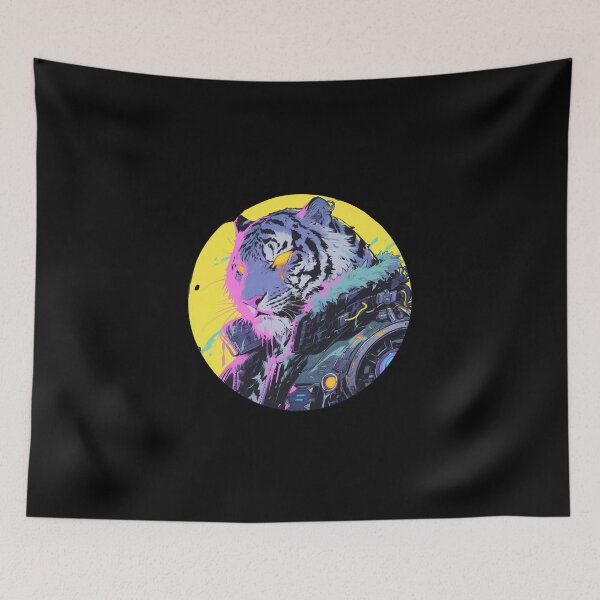 Item preview, Cyber Tiger // Aesthetic Tiger // Cool Animal // Cyber Animal // Future Animal Art // Animal Warrior // Animal Cute Art // Gaming Aesthetic stickers designed and sold by SMARTKIT  DESIGNAGENCY.