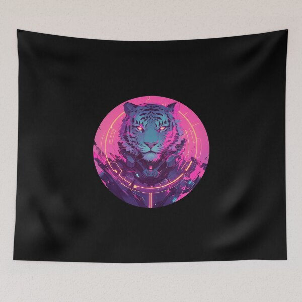 Item preview, Cyber Tiger // Aesthetic Tiger // Cool Animal // Cyber Animal // Future Animal Art // Animal Warrior // Animal Cute Art // Gaming Aesthetic stickers designed and sold by SMARTKIT  DESIGNAGENCY.