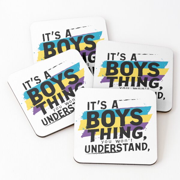 Item preview, It`s A Boys Thing You Won`t Understand Retro Color Brushes Typographic Design designed and sold by Raise2Shine.