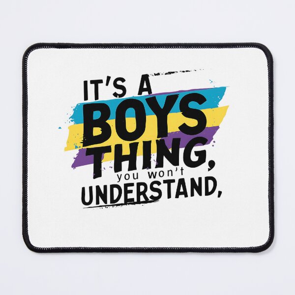 Item preview, It`s A Boys Thing You Won`t Understand Retro Color Brushes Typographic Design designed and sold by Raise2Shine.