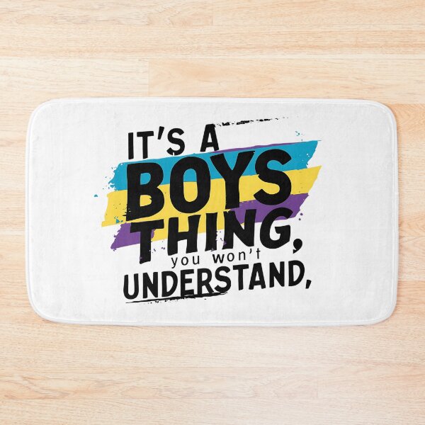 Item preview, It`s A Boys Thing You Won`t Understand Retro Color Brushes Typographic Design designed and sold by Raise2Shine.