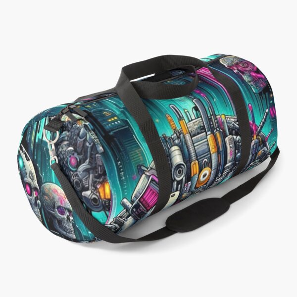 Item preview, Cyberpunk Skulls Pattern Print designed and sold by PinUpPizzazz.