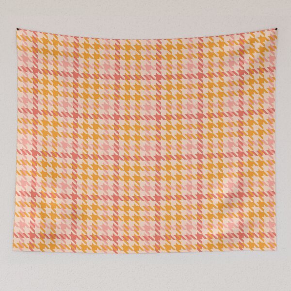 Artikelvorschau, Schönes und elegantes nahtloses Hahnentrittmuster in den Farben Pink, Orange und Beige. entworfen und verkauft von RSDigitalPrintDesign.