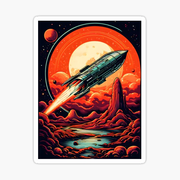 Item preview, Space travel 80s retro design designed and sold by DesireeVDA.